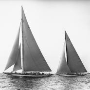 Sailboats in the America´s Cup, 1934 (detail)