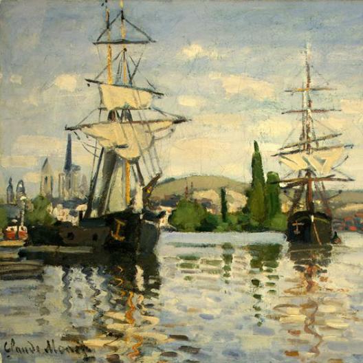 Ships Riding on the Seine at Rouen S