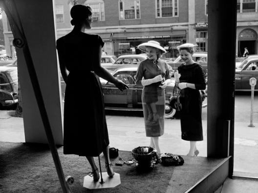 Women looking at window display