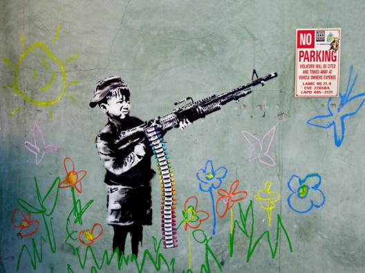 Westwood, Los Angeles (graffiti attributed to Banksy)