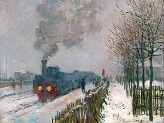 Le train dans la neige