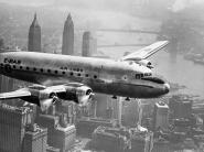 Aircraft Flying over City, 1946