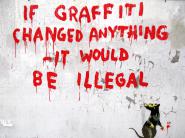 Clipstone Street, London (graffiti attributed to Banksy)